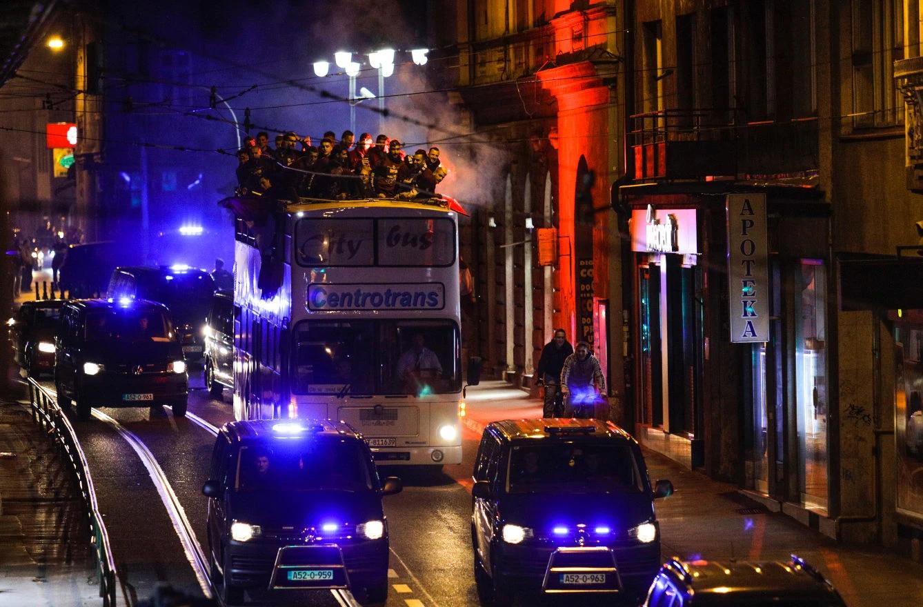 Nogometaši i navijači Sarajeva proslavili titulu prvaka BiH 