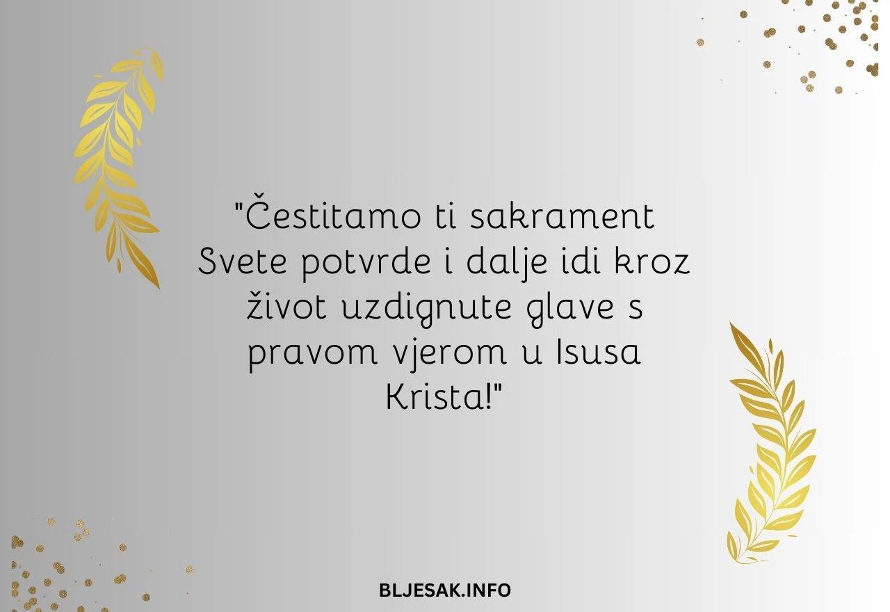 Najljepše čestitke za krizmu