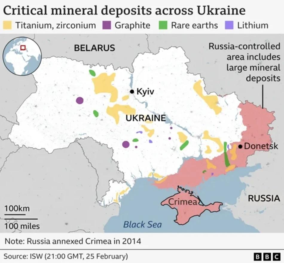 Popis područja s mineralima