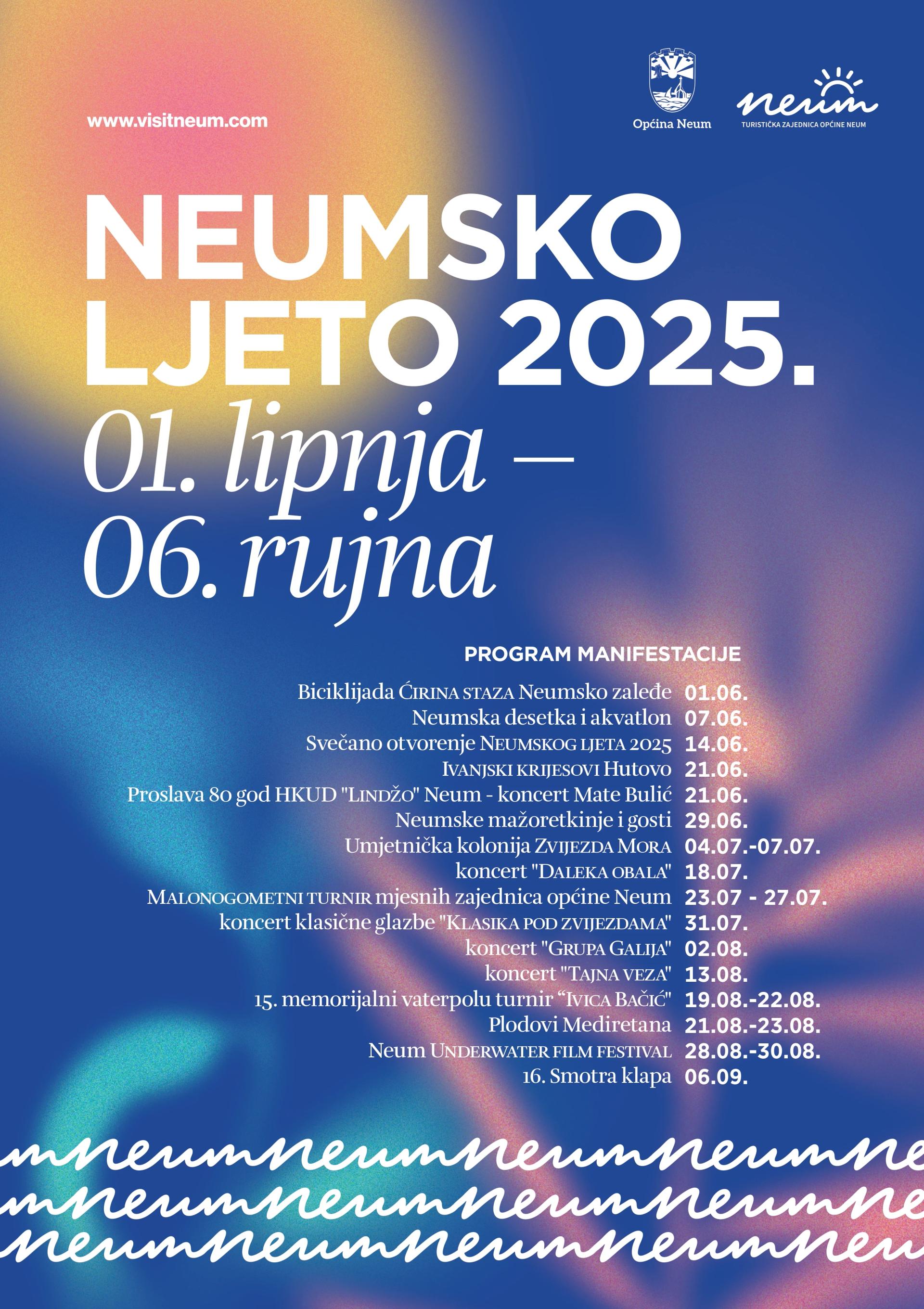 Program manifestacije Neumsko ljeto 2025.