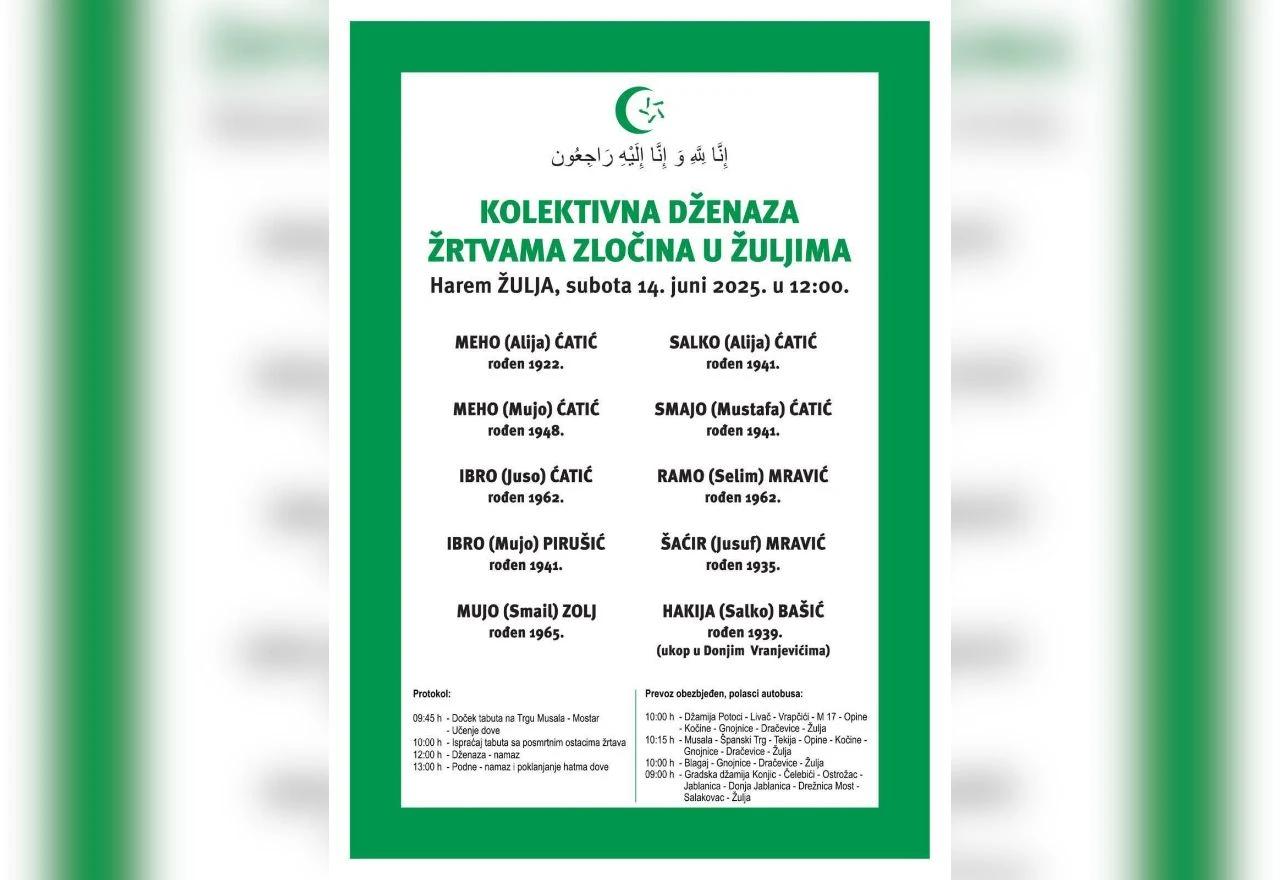 Kolektivna dženaza žrtvama zločina