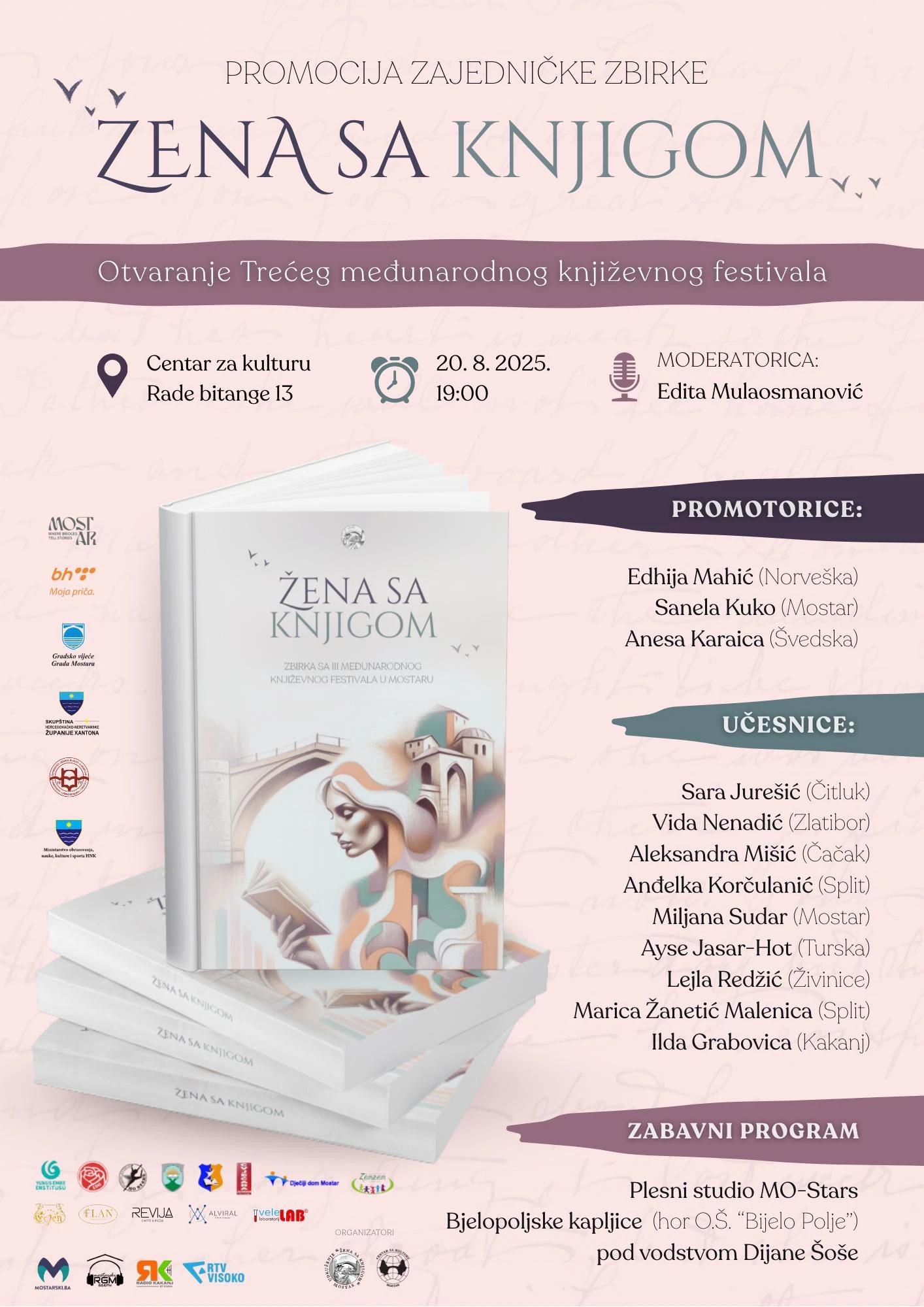 Mostar domaćin Trećeg međunarodnog festivala „Žena sa knjigom“
