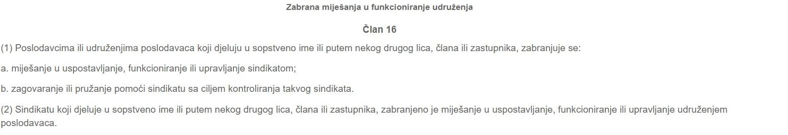 Odredba Zakona o radu