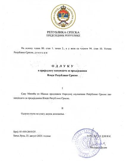 Dodikova odluka