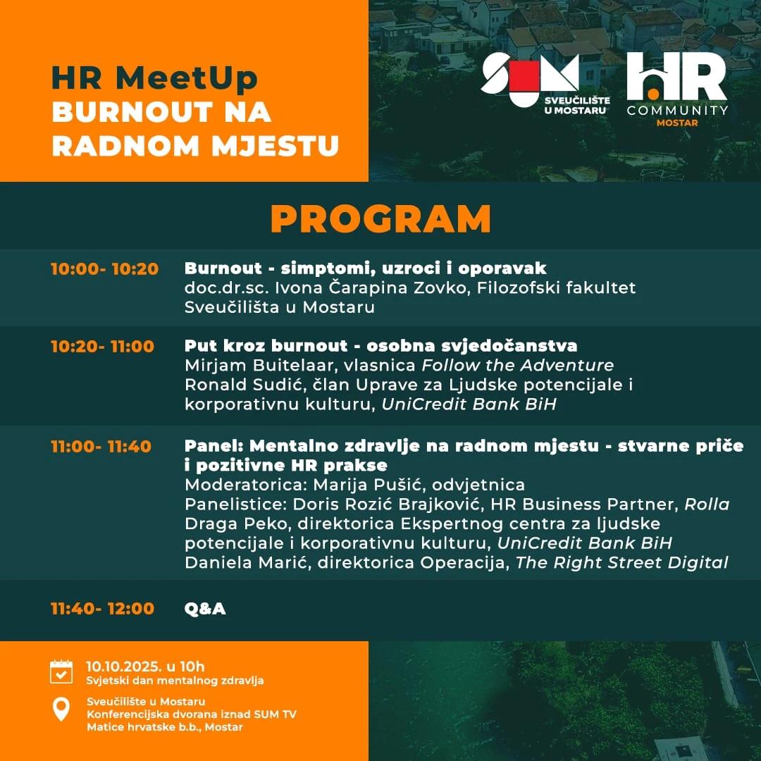 MeetUp o mentalnom zdravlju – tema ''Burnout na radnom mjestu''