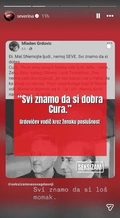 Severinin Instagram story