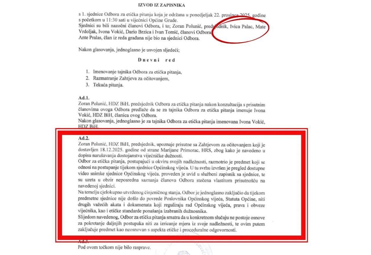 Ivica Palac u Odboru za etiku odlučuje o incidentu u kojem se sam sudjelovao