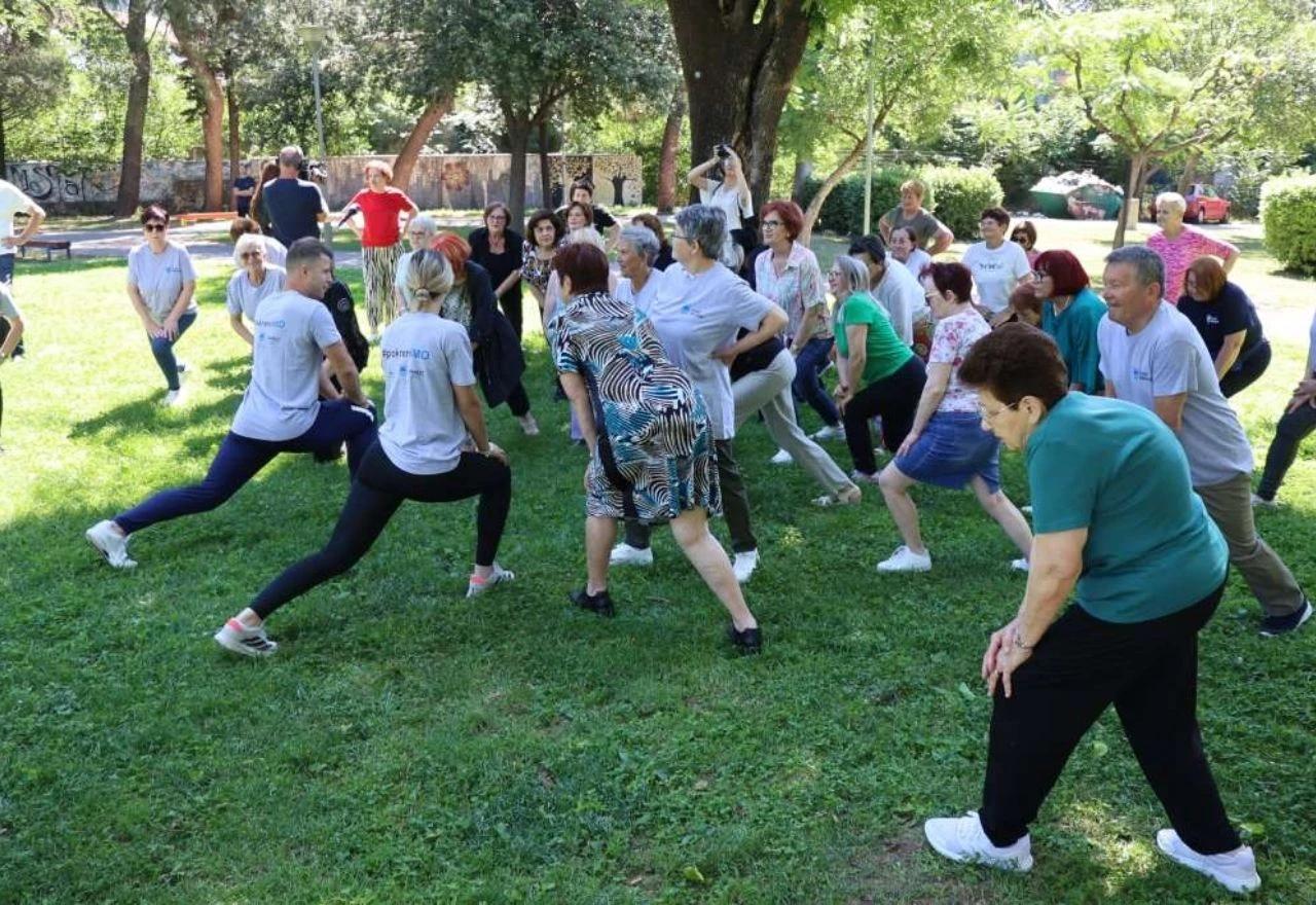 Mostarski umirovljenici su vježbali u parku Zrinjevac