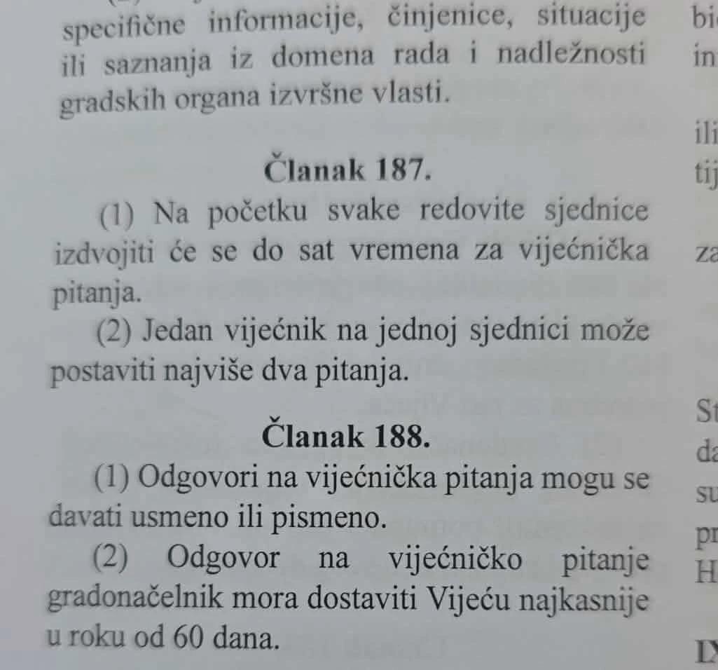 Poslovnik o radu GV Mostar
