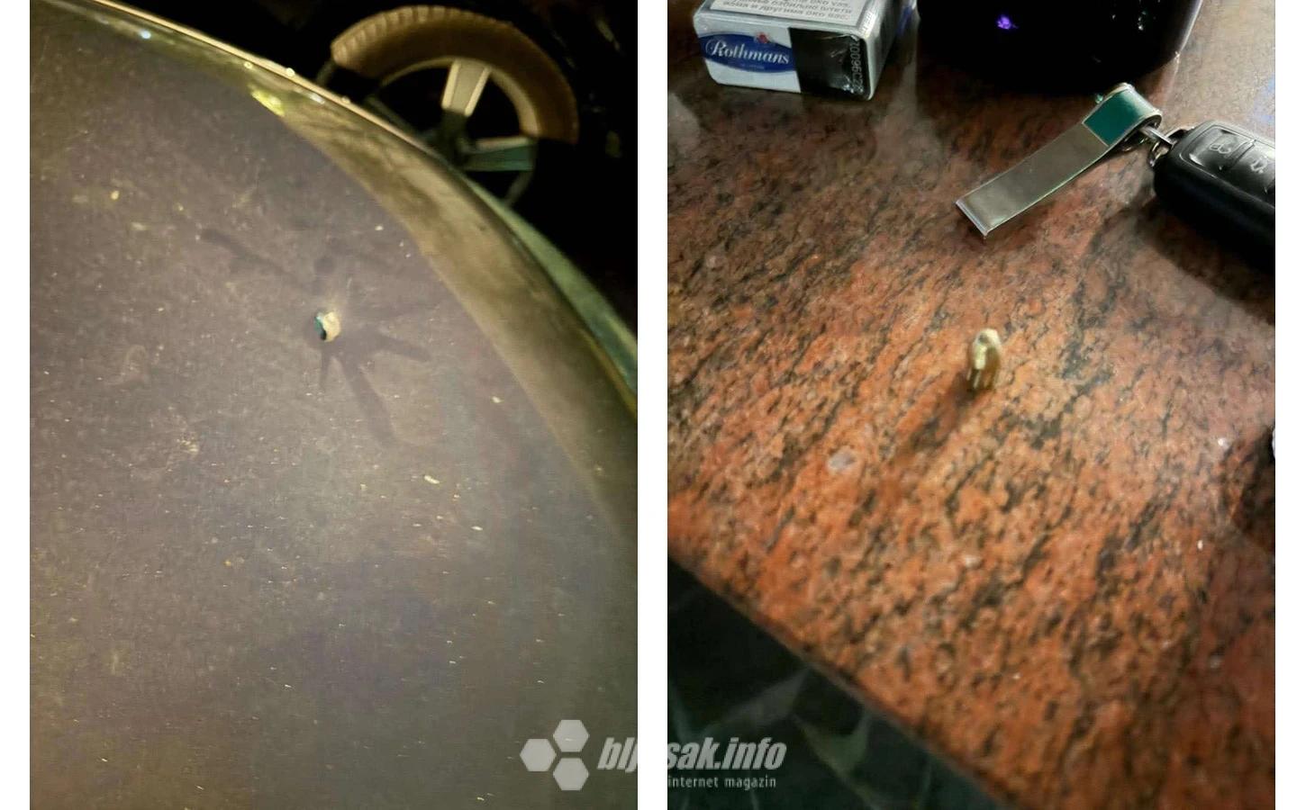 Krov autobila i metak koji je završio u kafiću