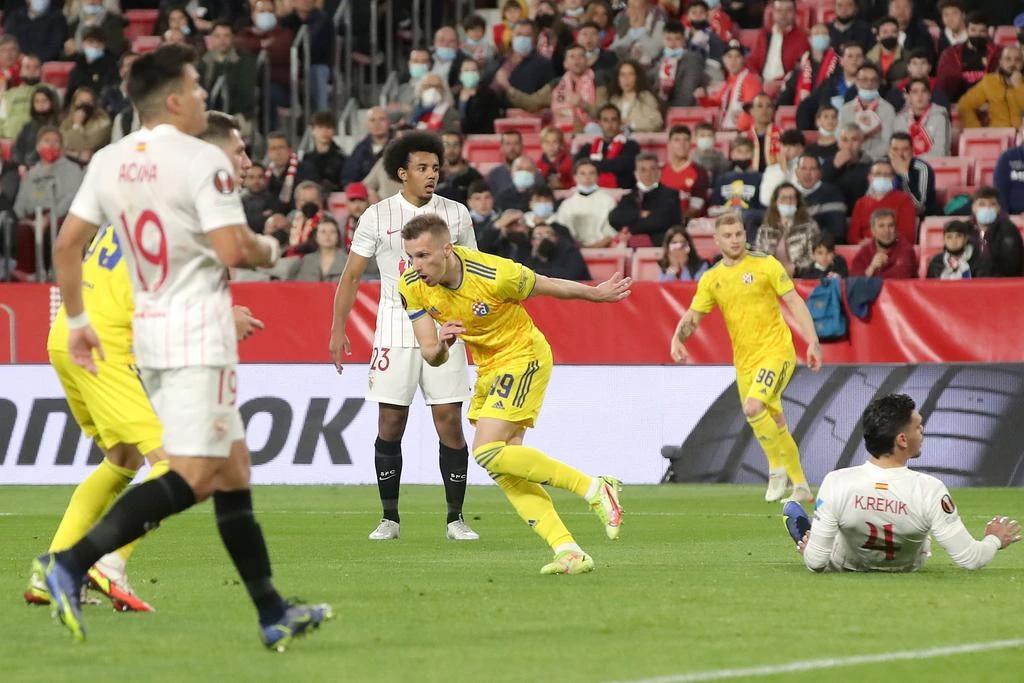 Detalj s utakmice Sevilla - Dinamo 3-1