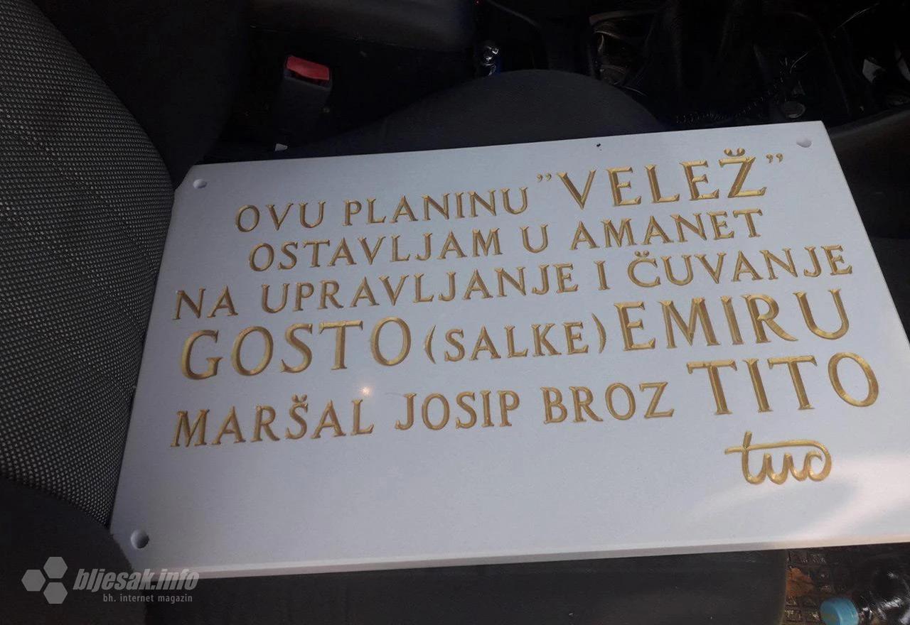 Kamena ploča koju će Gosto postaviti na Brasini