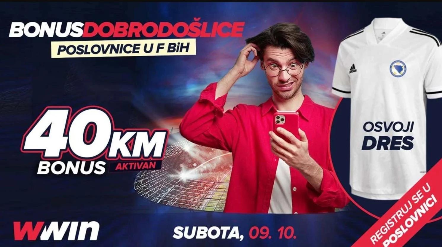 Kvalifikacije za SP uz Wwin bonus dobrodošlice i dres reprezentacije BiH za najsretnijeg igrača