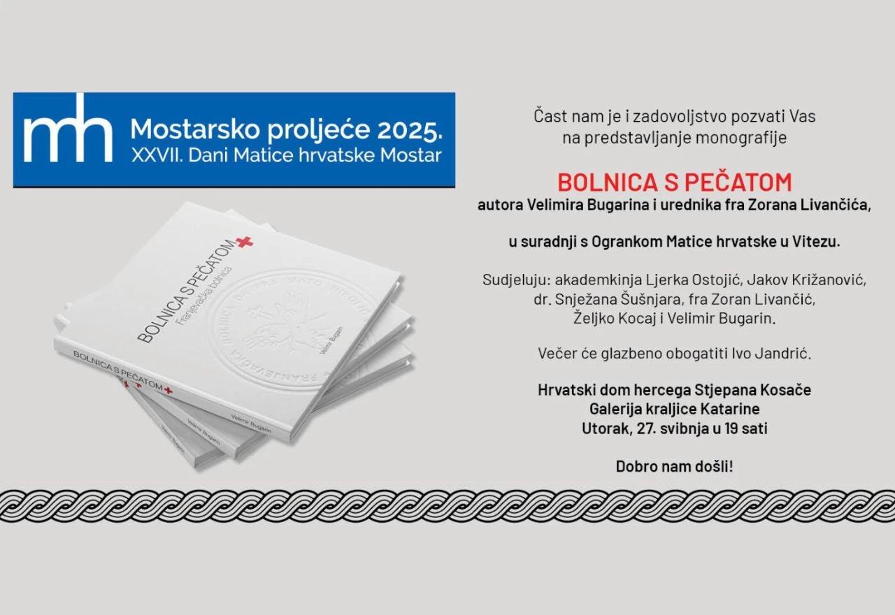Predstavljanje knjige Bolnica s pečatom u Mostaru