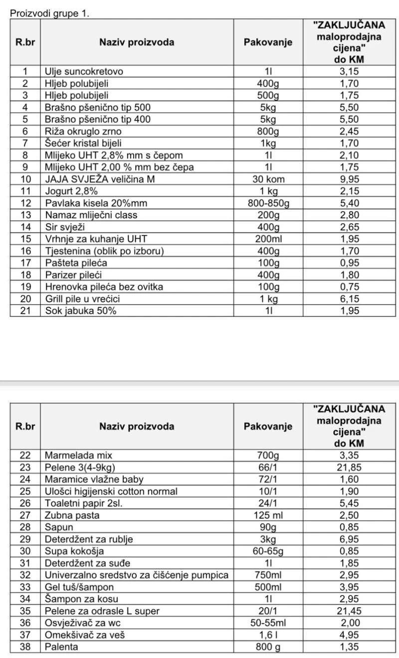 Zaključane cijene