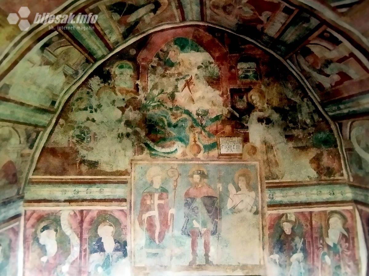 Sveti Rok u svojoj crkvi s kolegama Fabijanom i Sebastijanom